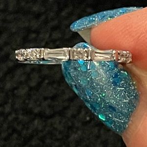 Avon sterling Silver CZ band ring